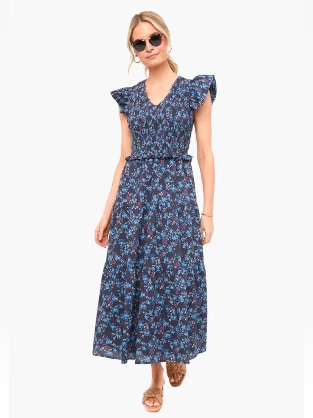 Sea New York Multi Tilly Smocked Tiered Midi Dress - Size 4 - NWT ($395)!